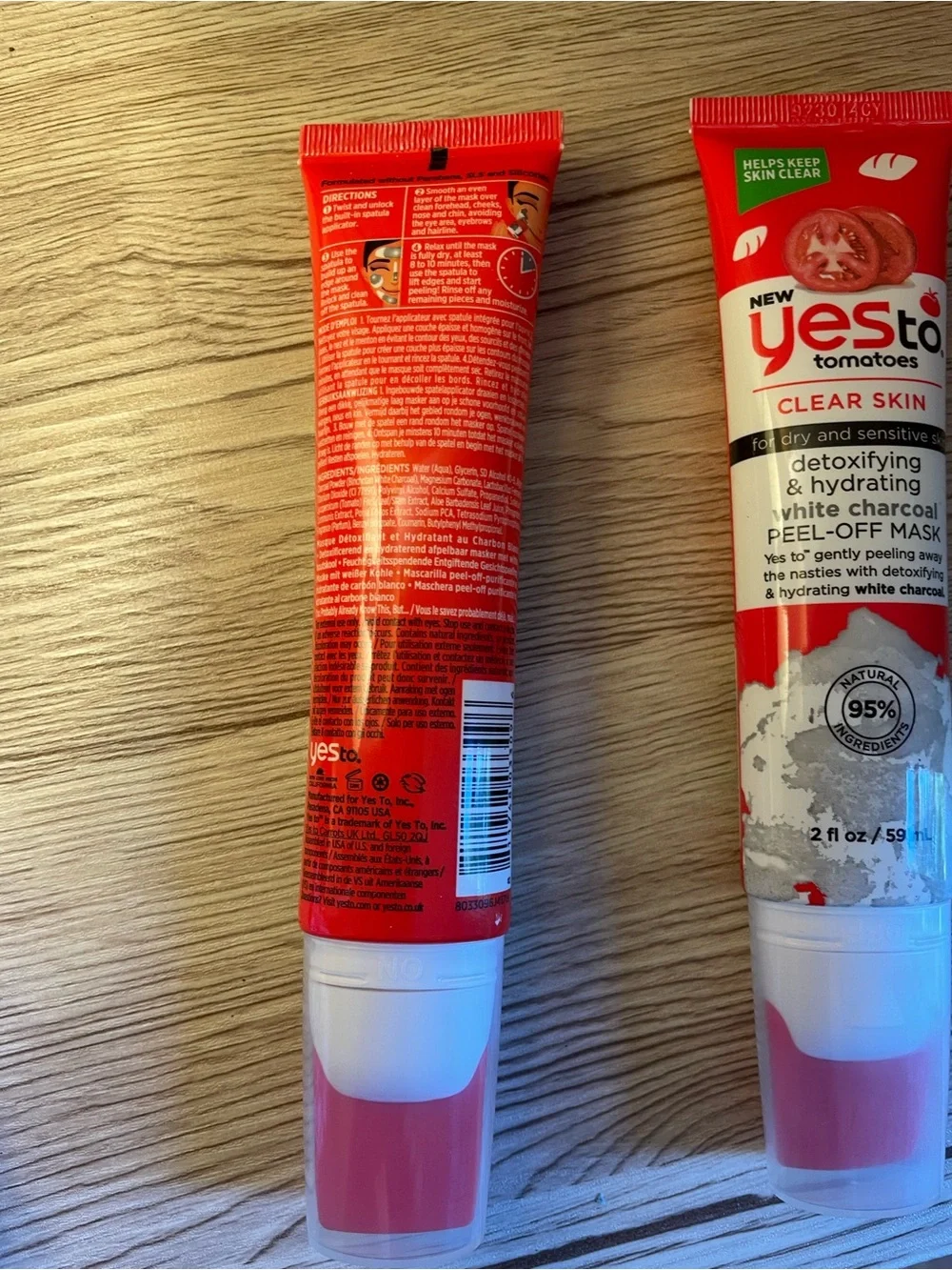 Clear Skin Detoxifying & Hydrating Peel-Off Mask - YesTo Tomatoes x2 Bundle New